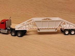 1:160 N Scale Bottom Dump Trailer x2 in Tan Fine Detail Plastic