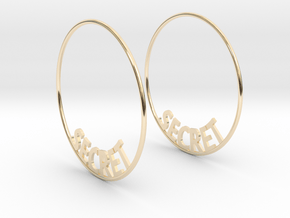 Custom Hoop Earrings - Secret 50mm in 14K Yellow Gold