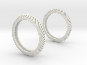 Wired Beauty 7 Hoop Earrings 40mm in White Natural Versatile Plastic