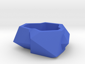 Designer plant pot in Blue Processed Versatile Plastic