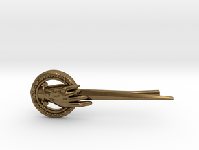 Hand of the King Tie Clip in Natural Bronze