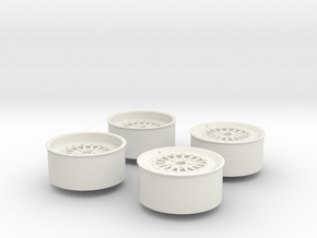Rims For Scale 1-24 in White Natural Versatile Plastic
