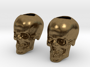 Skull Bead - Doubled in Natural Bronze
