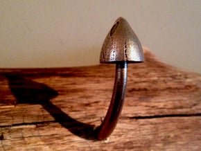 Mushroom Peg #4 in Polished Bronzed Silver Steel
