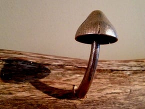 Mushroom Peg #5 in Polished Bronzed Silver Steel