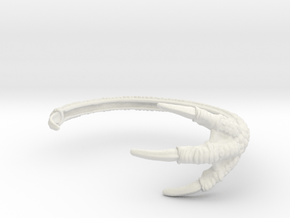3D Printed Dragon Claw Bracelet in White Natural Versatile Plastic