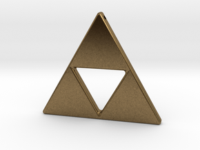 Tri-Force Necklace Pendant in Natural Bronze