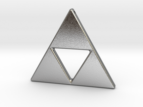 Tri-Force Necklace Pendant in Natural Silver