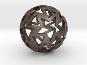 12-star ball in Polished Bronzed Silver Steel