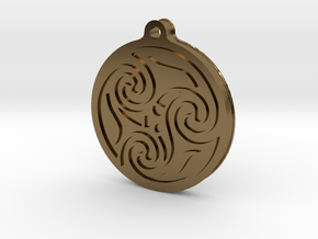 Pagan pendant in Polished Bronze