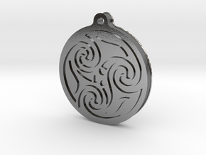 Pagan pendant in Polished Silver