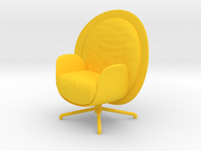 ZON Lounge Chair by RJW Elsinga 1:10 in Yellow Processed Versatile Plastic