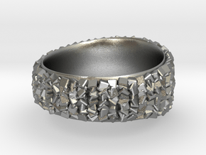 Thousand Cubes ring in Natural Silver: 6 / 51.5