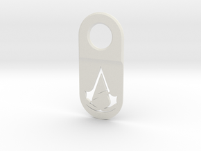 Assassin Unity Keychain Pendant (Hollow) in White Natural Versatile Plastic