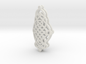 Celtic Knot Earrings in White Natural Versatile Plastic