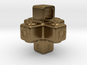 Cube in Natural Bronze