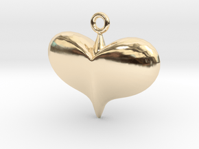 Lady Heart Pendant  in 14K Yellow Gold