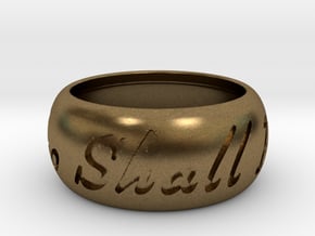 This Too Shall Pass ring size 8  in Natural Bronze