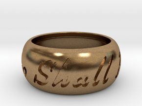 This Too Shall Pass ring size 8  in Natural Brass