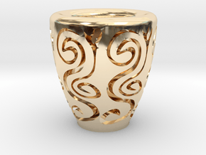 Orient coffee cup in 14K Yellow Gold
