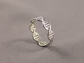 Dna Helix Ring Size 6.5 in Polished Silver