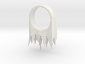 Spikes Ring Size 8 in White Natural Versatile Plastic