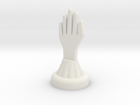 Chess Knight in White Natural Versatile Plastic