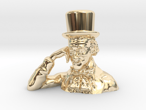 Creepy Condescending Willy Wonka in 14K Yellow Gold