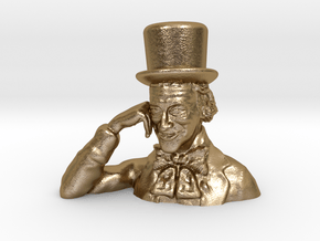 Creepy Condescending Willy Wonka in Polished Gold Steel