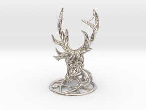 Deer Head With Stand  in Platinum