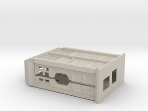 Raspberry Pi 1 case in the shape of a Police Box  in Natural Sandstone