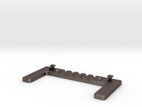 Wall Mount For ASUS Router - Vented in Polished Bronzed Silver Steel
