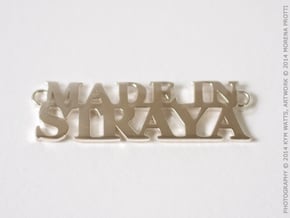 Made in STRAYA Pendant in Fine Detail Polished Silver