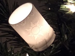Rapunzel Lantern Christmas Light Cover in White Natural Versatile Plastic
