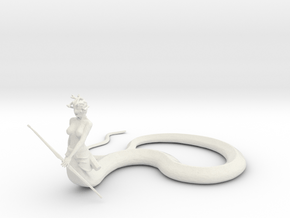 Medusa in White Natural Versatile Plastic: 28mm