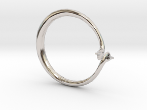 Cygnus Olor Swan Ring in Platinum