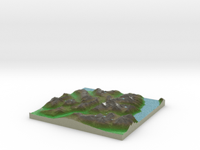 Terrafab generated model Mon Oct 13 2014 21:07:36  in Full Color Sandstone