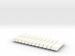Set of 24 JP Piano Keys in White Processed Versatile Plastic