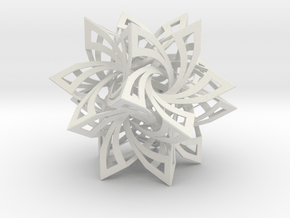 Star Frabjous Dodecahedron Structure Lite in White Natural Versatile Plastic