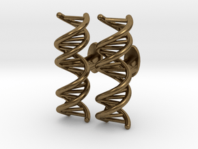 DNA Cufflink in Natural Bronze