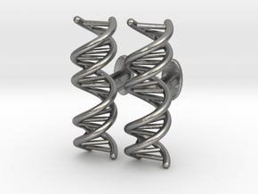 DNA Cufflink in Natural Silver