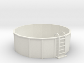 O-Scale 12-Foot Swimming Pool in White Natural Versatile Plastic