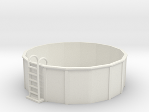 S-Scale 12-Foot Swimming Pool in White Natural Versatile Plastic