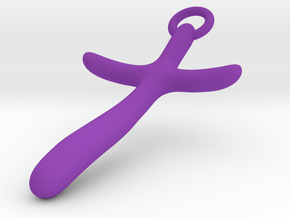 JESUS CROSS (Very Big Fabulous Pendant) in Purple Processed Versatile Plastic