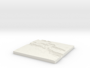 Mars Valles Marineris in White Natural Versatile Plastic