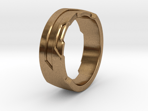 Ring Size K in Natural Brass