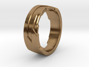 Ring Size W in Natural Brass