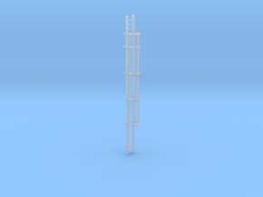 'HO Scale' - 30' Caged Ladder in Smooth Fine Detail Plastic