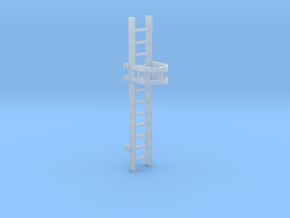 'HO Scale' - 10' Caged Ladder in Smooth Fine Detail Plastic