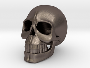 SKULL( install your order.) in Polished Bronzed Silver Steel